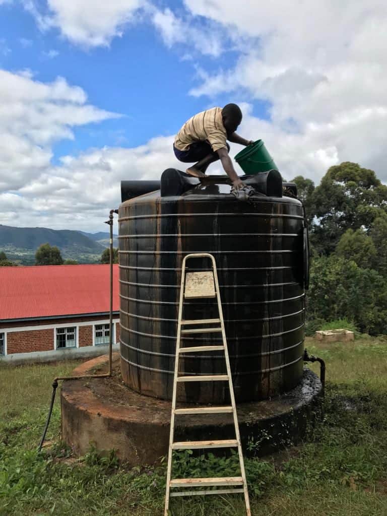 Wassertank an einer Projektstation